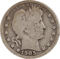 1905 O Barber Quarter Value