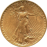 1908 S St Gaudens Double Eagle