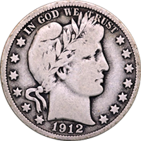 1912 D Barber Half Dollar