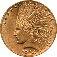 1914 Indian Head Gold Eagle