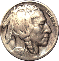 1919 P Buffalo Nickel