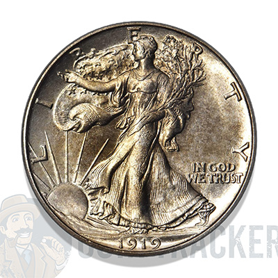 1919 S Walking Liberty Half Dollar