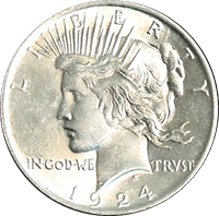 1924 Peace Dollar