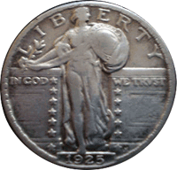 Details about   1925 Standing Liberty Quarter Silver GOOD VG FULL DATE FREE SHIPPING! 