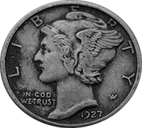 1927 D Mercury Dime