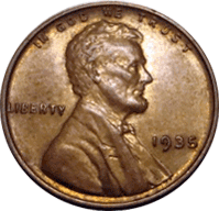 1935 S Wheat Penny