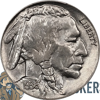 1936 S Buffalo Nickel