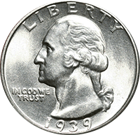 Semi Key 1939 D 1939 S 1939 P Washington Quarter 3 Great Coins 1939 PDS 