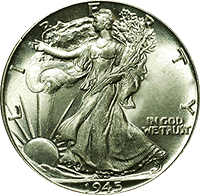 1945 D Half Dollar