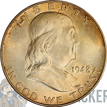 1948 D Ben Franklin Half Dollar