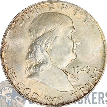 1949 D Ben Franklin Half Dollar