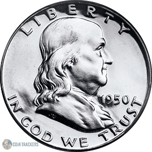 1950 Ben Franklin Half Dollar