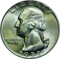 1982-D Washington Clad Quarter in Average Circulated Condition    DUTCH AUCTION 