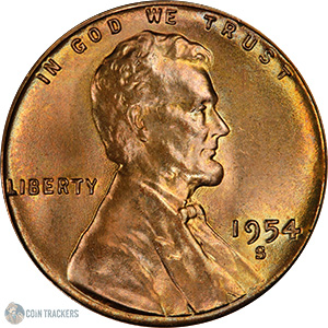 1954 S Wheat Penny