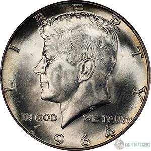 1964 Kennedy Half Dollar BU Lot of 5 