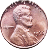 1966 Lincoln Penny