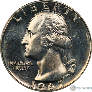 1967 quarter value 25 cents