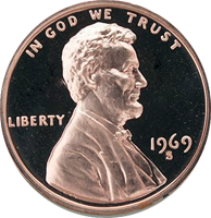 1969 S Lincoln Penny
