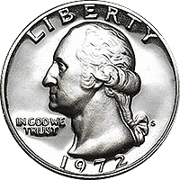 1972 S Washington Quarter Proof