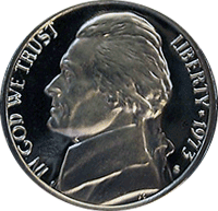 1973 P Jefferson Nickel