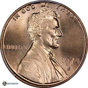 1974 S Lincoln Penny Proof