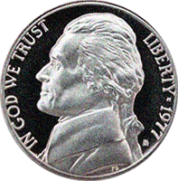 1977-D Denver Uncirculated Jefferson Nickel Five Cent Coin!