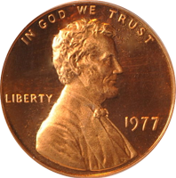 1977 S Lincoln Penny Proof