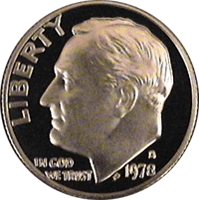 PROOF GEM 1978 S Roosevelt Dime High quality Mirror surfaces Frosted & Sharp 