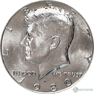 1980 P&D Kennedy Half Dollar Set AU/BU Clad no Silver US 50 Cent About UNC MS 