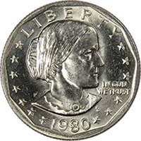 1980 P Susan B Anthony Dollar