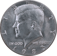 1985 P Kennedy Half Dollar