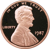 1987 D Lincoln Penny