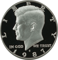 1987 S Kennedy Half Dollar Proof