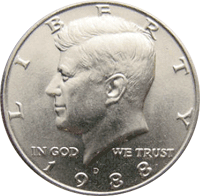 1988 D Kennedy Half Dollar