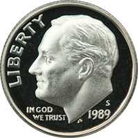 1989 D Roosevelt Dime