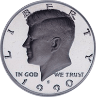 1990 S Kennedy Half Dollar Proof