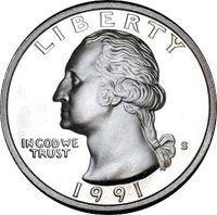 1991 S Washington Quarter Proof