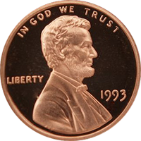 1993 D Lincoln Penny