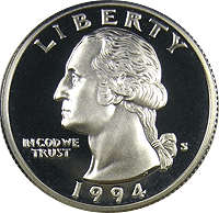 1994 S Washington Quarter Proof
