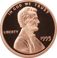 1995 D Lincoln Penny