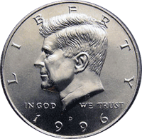 1996 D Kennedy Half Dollar