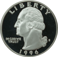1996 S Washington Quarter Proof