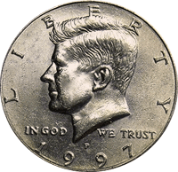 D Lot of 3 Proof/Mint Kennedy Half Dollars  1997 S P KPM27 