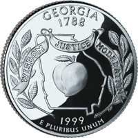 1999 D Georgia State Quarter