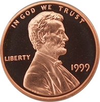 1999 D Lincoln Penny