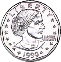 1999 D Susan B Anthony Dollar
