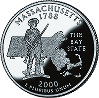 2000 P Massachusetts State Quarter