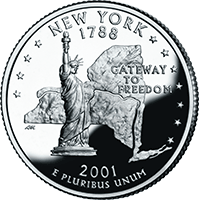 2001 D New York State Quarter