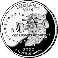 2002 D Indiana State Quarter