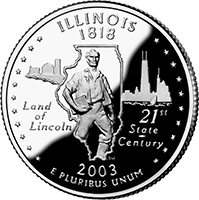 Silver Proof Illinois Quarter